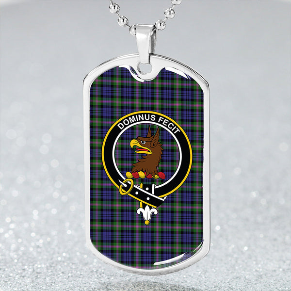 Baird Modern Clan Badge Classic Tartan Dog Tag Necklace