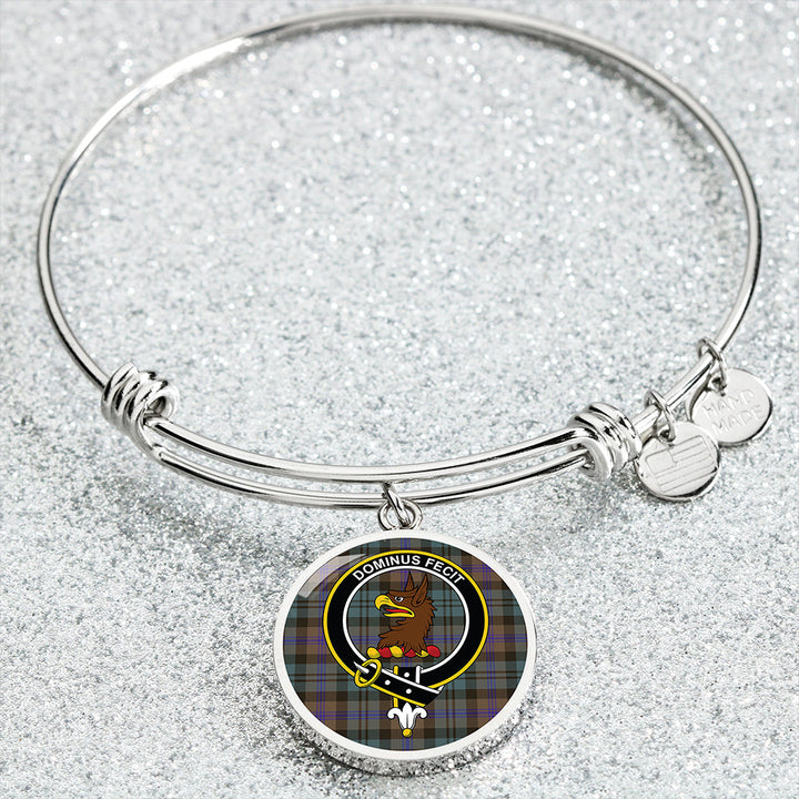 Baird (Baines) Weathered Clan Badge Tartan Classic Circle Bangle