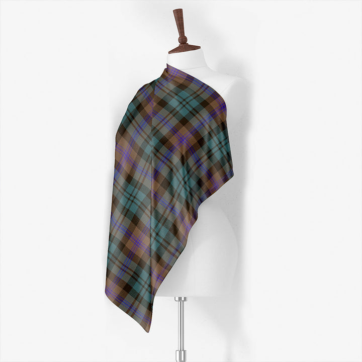 Baird (Baines) Weathered Tartan Classic Silk Habotai Square Scarf