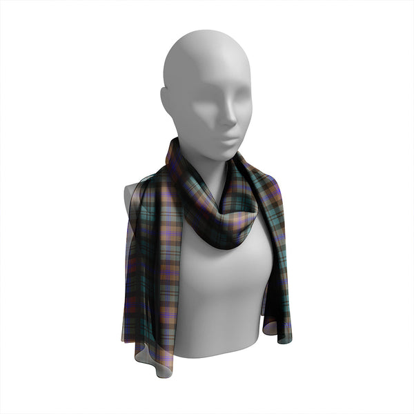 Baird (Baines) Weathered Tartan Classic Silk Habotai Long Scarf