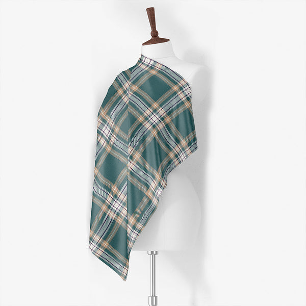 Baker Weathered Tartan Classic Silk Habotai Square Scarf