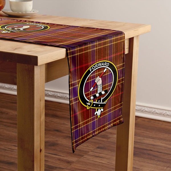 Balfour Weathered Clan Badge Tartan Table Runner