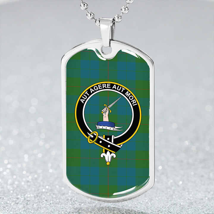 Barclay Hunting Ancient Clan Badge Classic Tartan Dog Tag Necklace