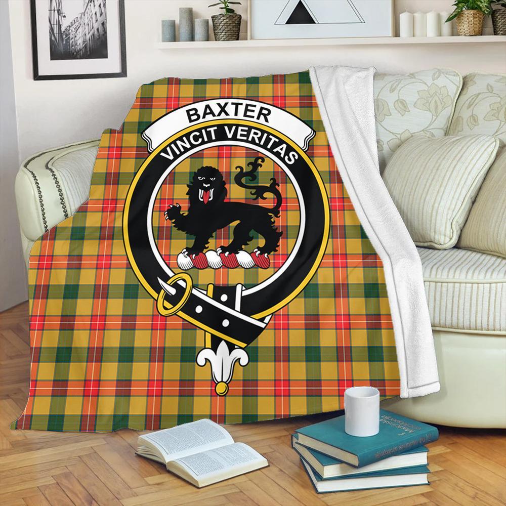 Baxter Modern Tartan Crest Premium Blanket