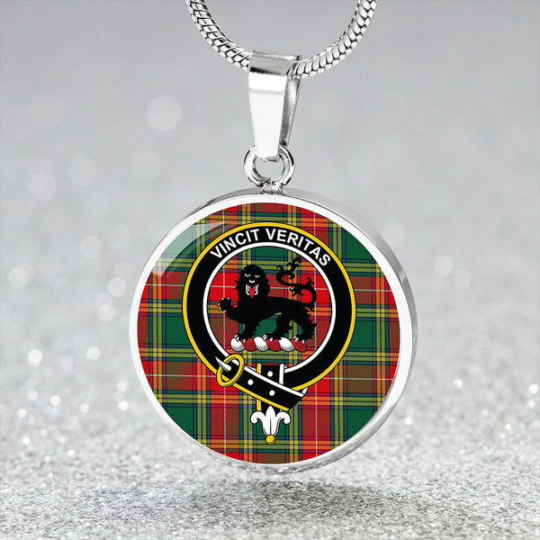 Baxter Modern Clan Badge Tartan Classic Circle Necklace