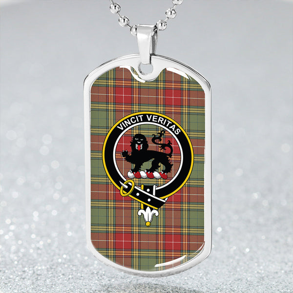Baxter Weathered Clan Badge Classic Tartan Dog Tag Necklace