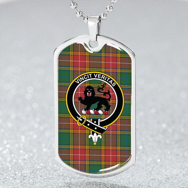 Baxter of Balgavies Ancient Clan Badge Classic Tartan Dog Tag Necklace