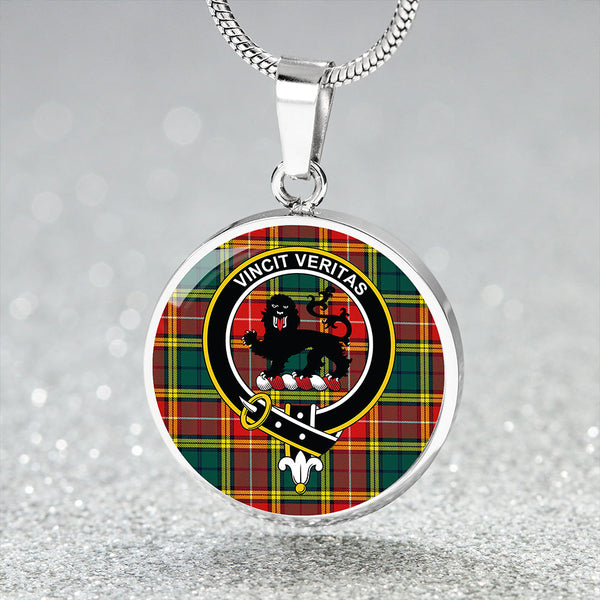 Baxter of Balgavies Modern Clan Badge Tartan Classic Circle Necklace