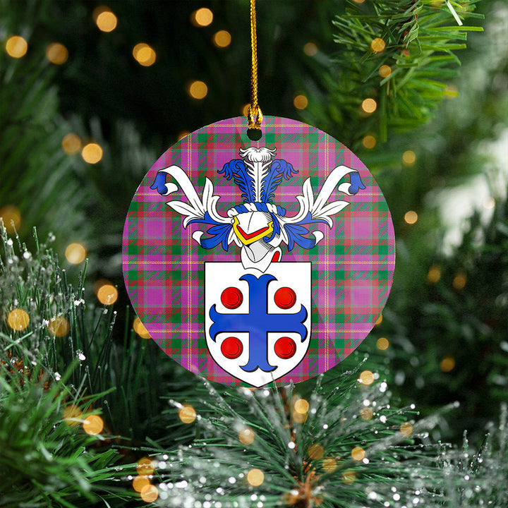 Belfrage (Belfarge) Ancient Clan Badge Tartan Plastic Christmas Ornaments