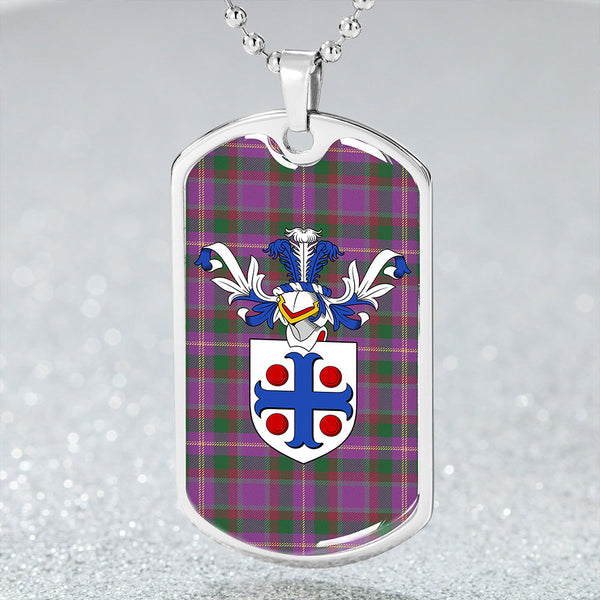 Belfrage (Belfarge) Ancient Clan Badge Classic Tartan Dog Tag Necklace