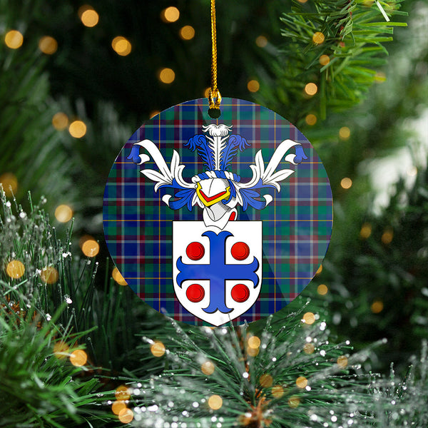Belfrage (Belfarge) Modern Clan Badge Tartan Plastic Christmas Ornaments