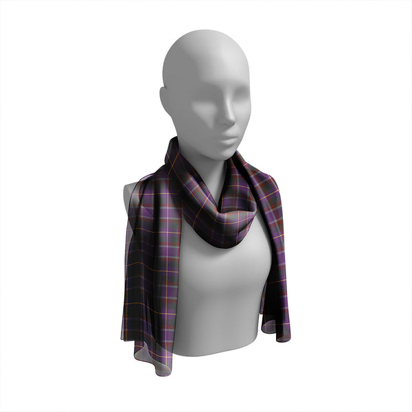 Belfrage (Belfarge) Weathered Tartan Classic Silk Habotai Long Scarf