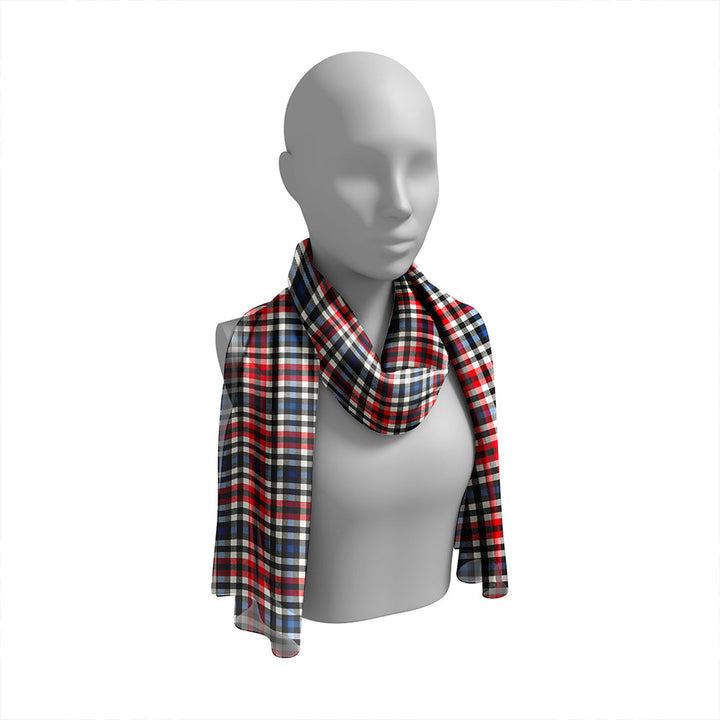 Bell Border (Bell Southern Bell) Modern Tartan Classic Silk Habotai Long Scarf