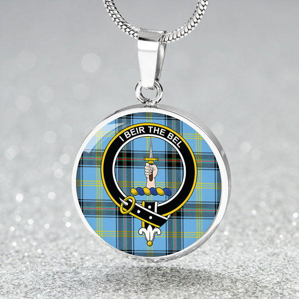 Bell of the Borders Modern Clan Badge Tartan Classic Circle Necklace