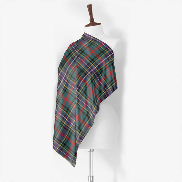 Bisset Weathered Tartan Classic Silk Habotai Square Scarf