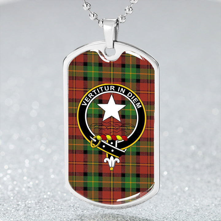 Blackstock Dress Ancient Clan Badge Classic Tartan Dog Tag Necklace