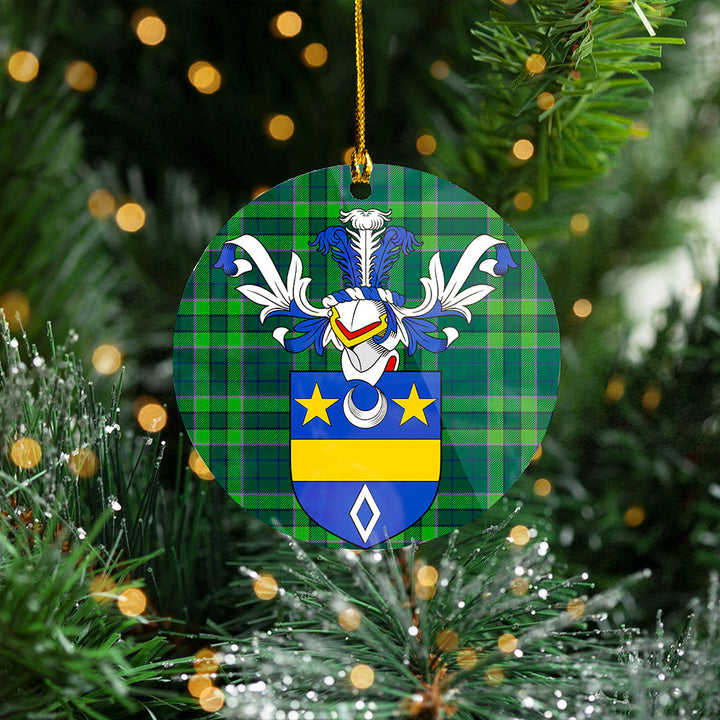 Blackwood Modern Clan Badge Tartan Plastic Christmas Ornaments
