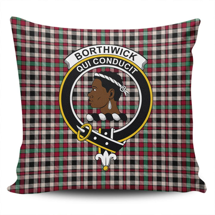 Borthwick Dress Ancient Tartan Classic Crest Pillow Cover