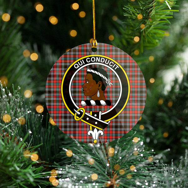 Borthwick Weathered Clan Badge Tartan Plastic Christmas Ornaments