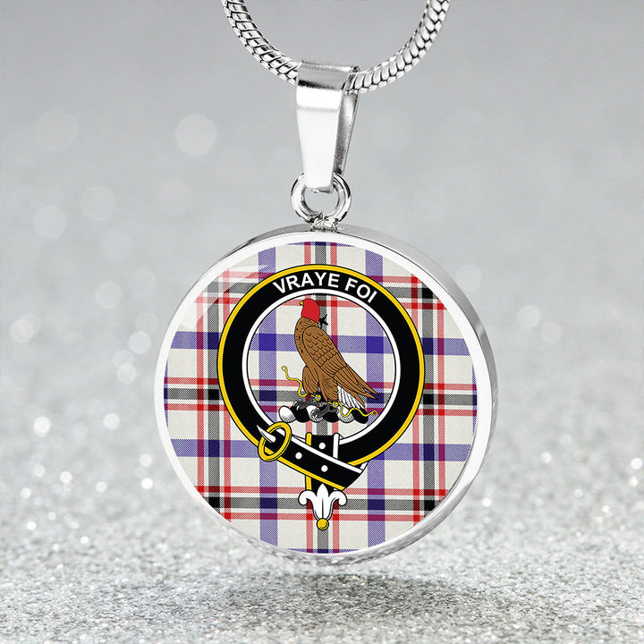 Boswell Dress Modern Clan Badge Tartan Classic Circle Necklace