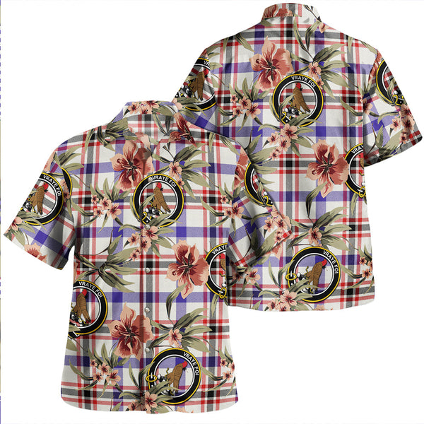 Boswell Dress Modern Clan Badge Tartan Aloha Hawaiian Shirt Tropical Old Style