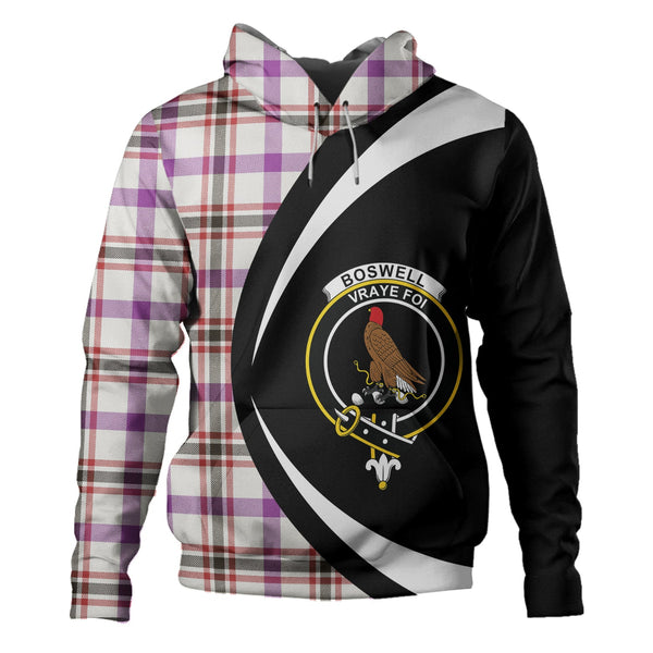 Boswell Dress Weathered Clan Badge Tartan Hoodie Circle Style