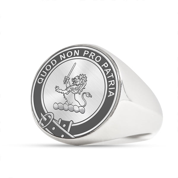 Bowie Clan Badge Engraved Signet Ring