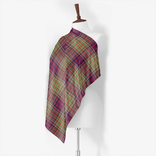 Bowie Weathered Tartan Classic Silk Habotai Square Scarf