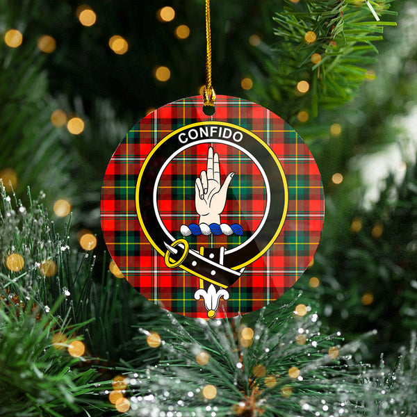 Boyd Modern Clan Badge Tartan Plastic Christmas Ornaments