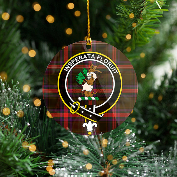Braveheart Warrior (Wate #2) Weathered Clan Badge Tartan Plastic Christmas Ornaments