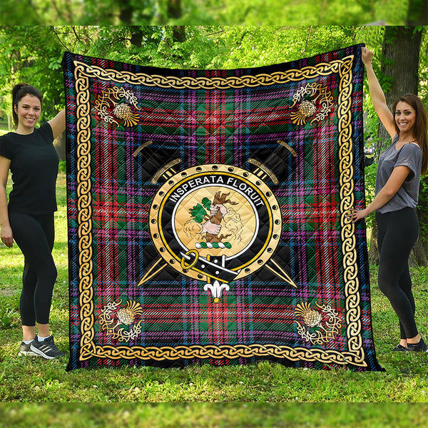 Braveheart Warrior (Watson #2) Ancient Clan Badge Tartan Premium Quilt Celtic Shield