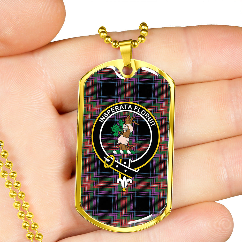 MacLeod of California Ancient Tartan Crest Dog Tag Necklace