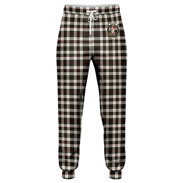 Brodie Black & White Clan Badge Tartan Jogger Pants