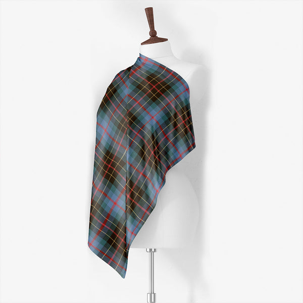 Brodie Hunting Weathered Tartan Classic Silk Habotai Square Scarf