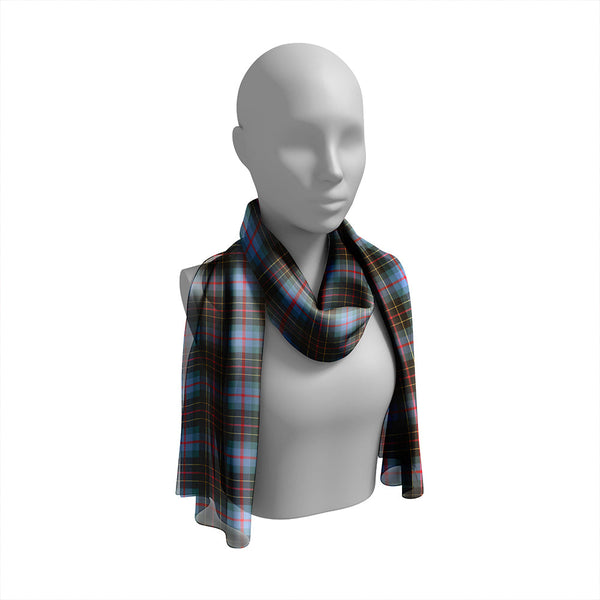 Brodie Hunting Weathered Tartan Classic Silk Habotai Long Scarf