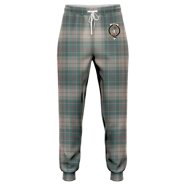 Brodie Silver (Brodie Muted) Weathered Clan Badge Tartan Jogger Pants