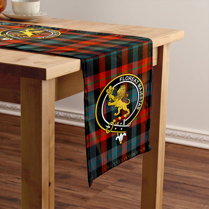 Brown (Broun) Ancient Clan Badge Tartan Table Runner