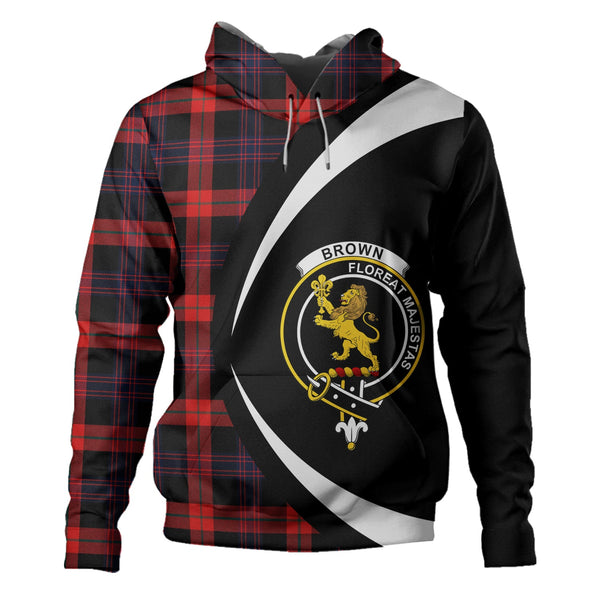 Brown (Broun) Modern Clan Badge Tartan Hoodie Circle Style