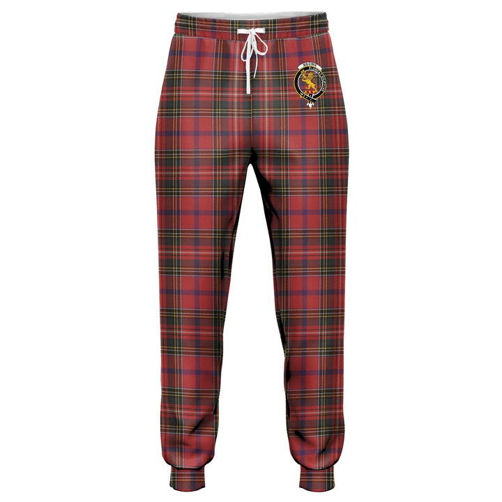 Brown of Castledean (Broun of Castledean) Weathered Clan Badge Tartan Jogger Pants