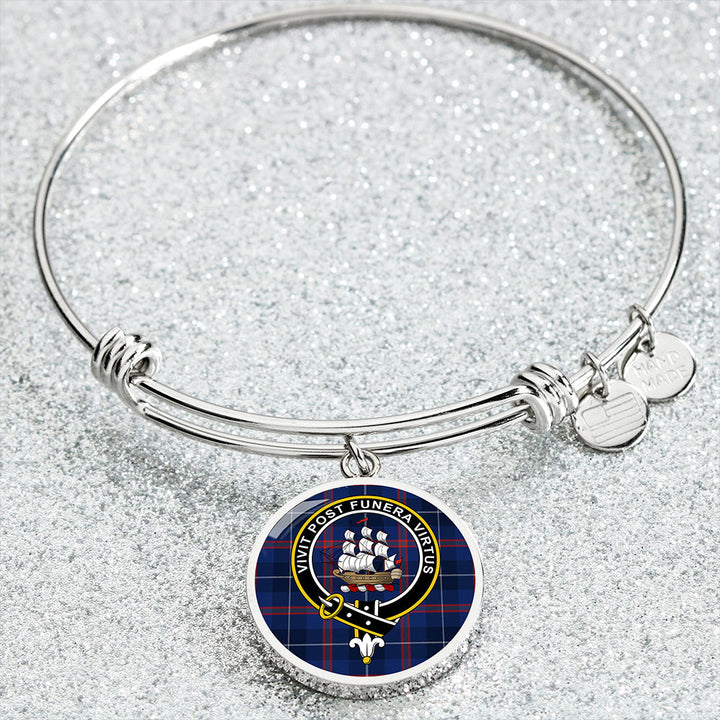 Bryson Modern Clan Badge Tartan Classic Circle Bangle