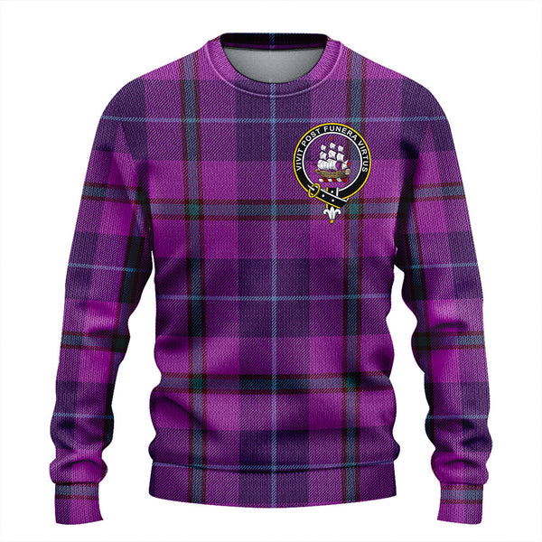 Bryson Weathered Clan Badge Tartan Knitted Sweater