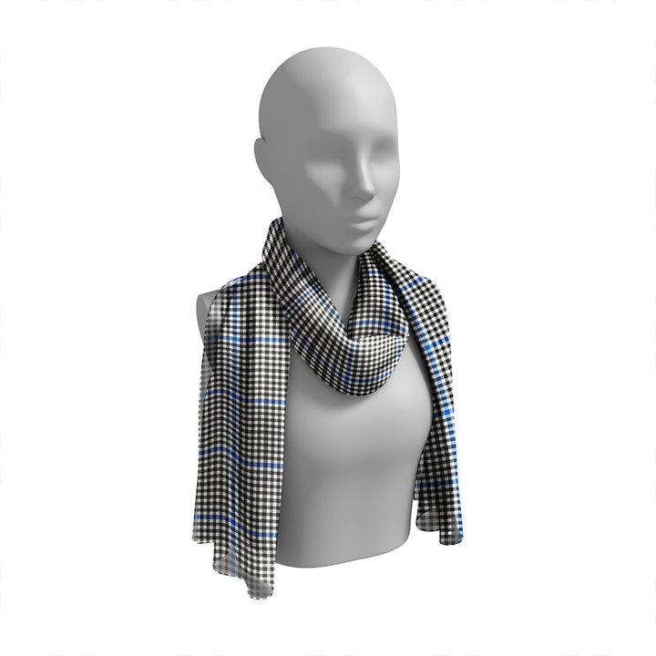 Buccleuch Check Modern Tartan Classic Silk Habotai Long Scarf