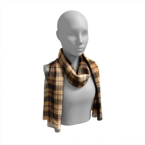 Buchanan Hunting Weathered Tartan Classic Silk Habotai Long Scarf