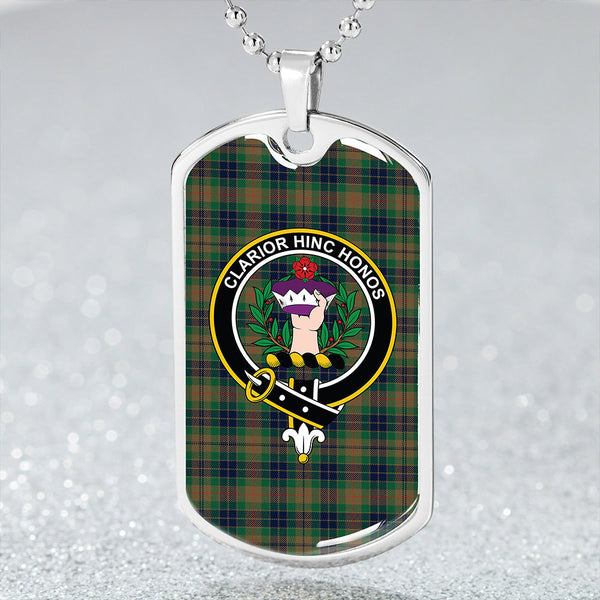 Buchanan Hunting #1 Modern Clan Badge Classic Tartan Dog Tag Necklace