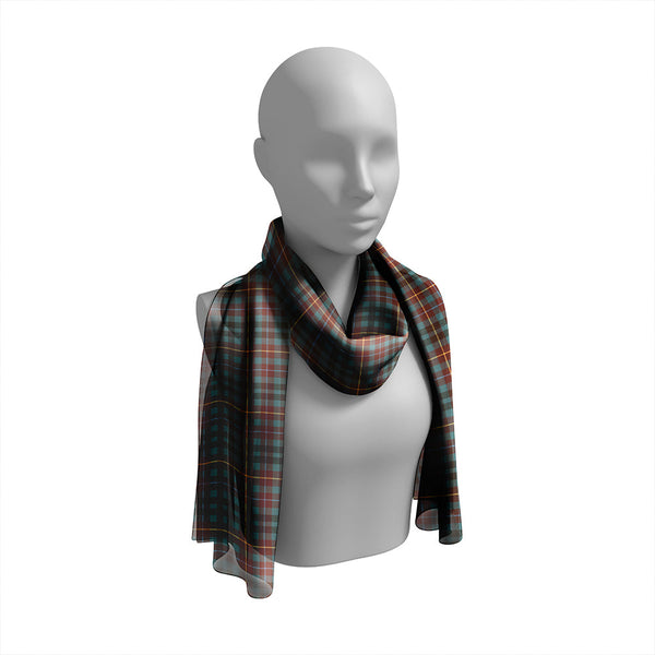 Buchanan Hunting #3 Weathered Tartan Classic Silk Habotai Long Scarf