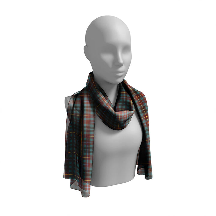 Buchanan Hunting #3 Weathered Tartan Classic Silk Habotai Long Scarf