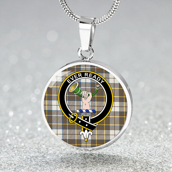 Burns Battalion Ancient Clan Badge Tartan Classic Circle Necklace