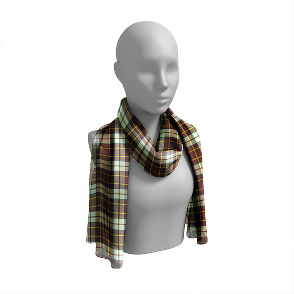 Burns Battalion Modern Tartan Classic Silk Habotai Long Scarf