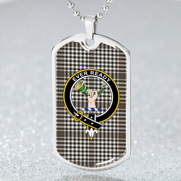 Burns Check (Burns Ayr) Clan Badge Classic Tartan Dog Tag Necklace