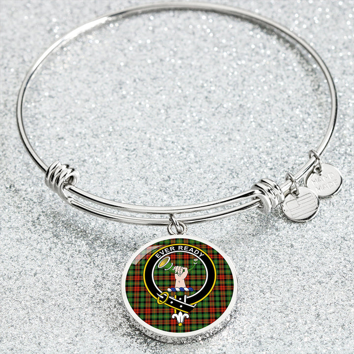 Burns Heritage Ancient Clan Badge Tartan Classic Circle Bangle